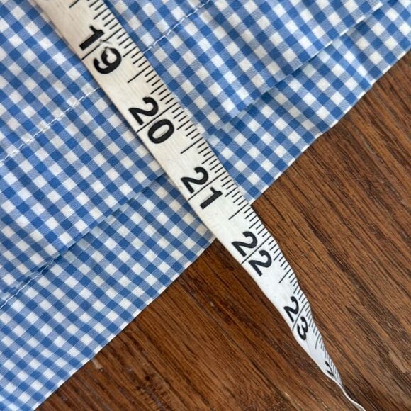 Gap oversized blue gingham cropped altered button down blouse large - Picture 4 of 8